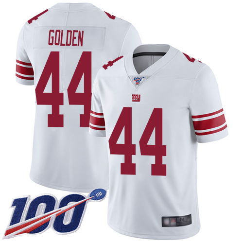 Men New York Giants 44 Markus Golden White Vapor Untouchable Limited Player 100th Season Football NFL Jersey